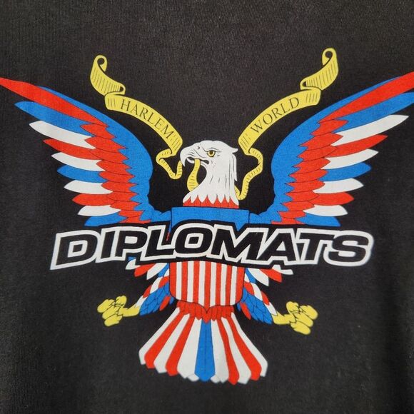 Diplomats Harlem World 2000s Short Sleeve Dipset Eagle Frontside Graphic Tee S - Picture 3 of 5